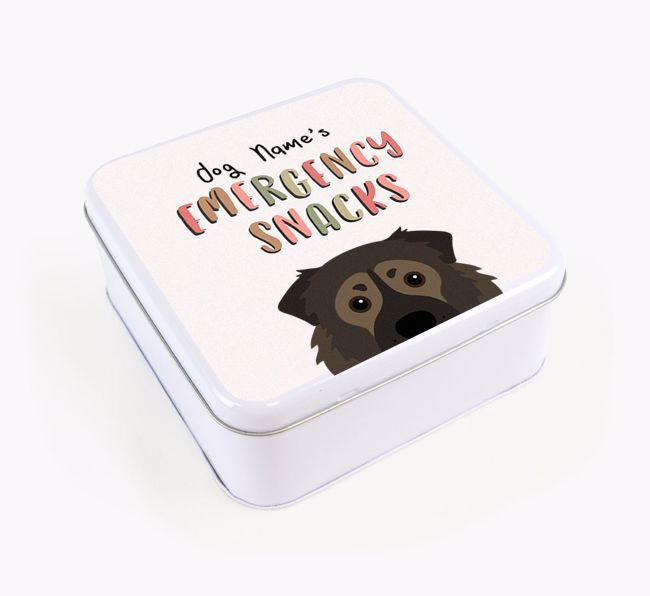 'Best Treats in Town' Square Tin for your {breedFullName}